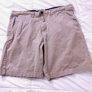 Jachs Men's Beige Flat Front Shorts